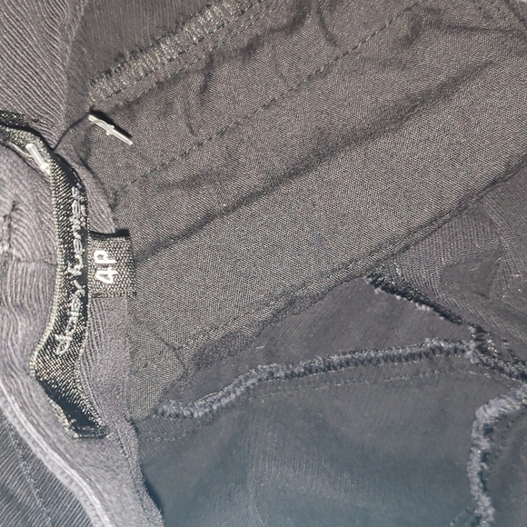 Daisy Fuentes cargo capri sz 4p black fabric button pants cinch bottom - Picture 9 of 14